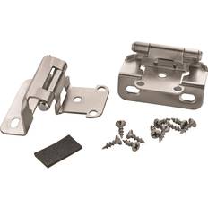 Hinges Amerock Cabinet Hinge Overlay Hinge Satin Nickel 2 Pack Self-Closing Hinge Partial Wrap Hinge Door