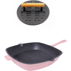 Pink Pans Berghoff Neo 2pc Cast Iron Set Slotted Steak Press