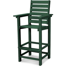 Green Outdoor Bar Stools Polywood CCB30GR Captain Bar Out