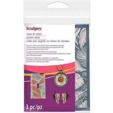 Beige Polymer Clay Sculpey silkscreen kit-nature 3 pack