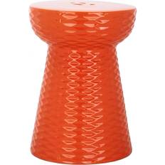 Orange Outdoor Stools Safavieh Daphne Glazed