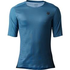 Fox shirts flexair Fox Flexair Ascent SS T-shirt Herr blå 2023 DH & FR-tröjor