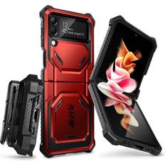 Mobile Phone Covers i-Blason Armorbox Metallic Red Rugged Case for Samsung Galaxy Z Flip4 Galaxy2022-ZFlip4-5G-Armorbox-Ruddy Metallic Red