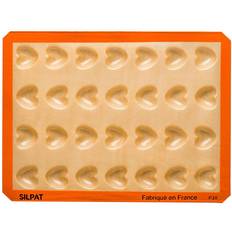 Orange Chocolate Moulds Silpat Silicone Mini Heart Perfect Baking Chocolate Mold