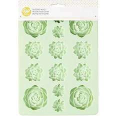 Bakeware Wilton Succulents Candy Silicone Mint 14 Holes Chocolate Mould