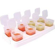 Sì Contenitori per cibo per bambini e dosatori di latte in polvere Badger Basket First Steps Baby Food Freezing Cubes Transparent