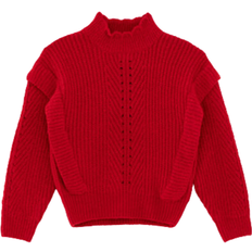 Polyamidi Collegepaidat IKKS Knit Sweater With Ruffles - Light Red ( XV18022-35-7A)