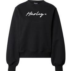 Hurley Sweatshirt Crew Neck Oceancare O&O script Women - Black