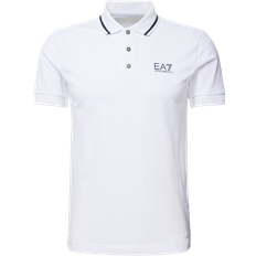 EA7 Men's Logo Polo Shirt - White