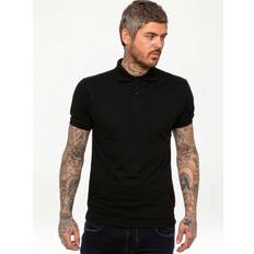 Kruze By Enzo Men's Short Sleeve Polo Shirts - Black
