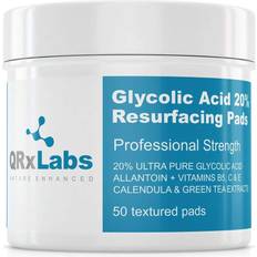 PETA Exfoliators & Face Scrubs QRxLabs Glycolic Acid 20% Resurfacing Pads 50-pack