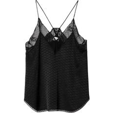 Poliammide Canottiere Zadig & Voltaire Caraco Col V Jacquard en Soie Taille