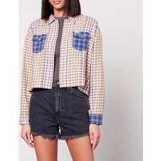 Wrangler Mujer Tops Wrangler Patch Boxy Checked-Cotton Shirt