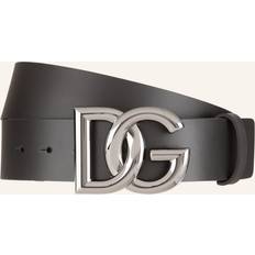 Dolce & Gabbana Cinturones Dolce & Gabbana AND Lux Leather Crossover Logo Buckle Belt Black