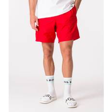 M - Røde Badebukser AMI Alexandre Mattiussi Red de Cœur Swim Shorts SCARLET RED/681