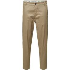 Selected Repton Tapered Chinos - Chinchilla