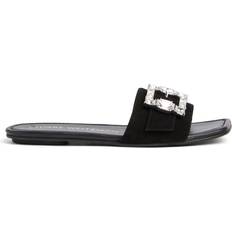 Coupe Large Mocassins Stuart Weitzman Claquettes Slide 37 - Schwarz