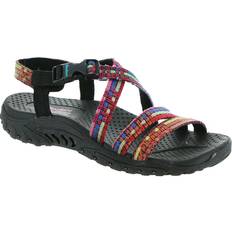 Skechers Sandals Skechers Reggae SEW ME Boho Woven Strappy Slingback Sandal - Black