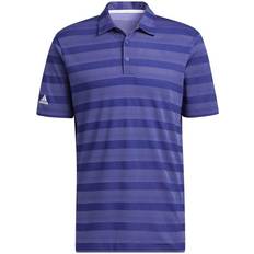 Adidas Men's Two Color Striped Polo Shirt - Legacy Indigo/Light Purple