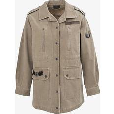 IKKS Cotton Belted Utility Jacket, Mid-Length