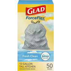 Cleaning Equipment & Cleaning Agents Glad ForceFlex Tall Kitchen Drawstring Trash Bags 50-pack