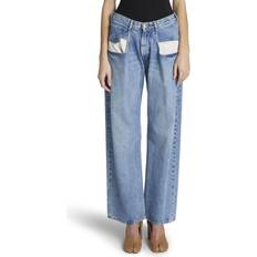 Pockets Contrast Boyfriend Jeans