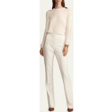 Ralph Lauren Women Pants Ralph Lauren Alandra Straight-Leg Wool Pants IVORY