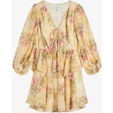 Ted Baker Dresses Ted Baker Womens Tan Tamziiy Floral-print Woven Mini Dress