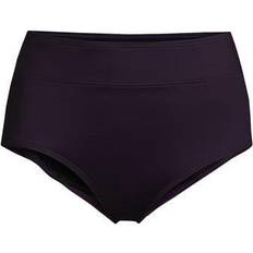 Bikinis Lands' End Women's Tummy Control High Waisted Bikini Swim Bottoms Blackberry Blackberry