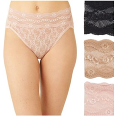 b.tempt'd by Wacoal Lace Kiss Hi-Cut Brief 3-Pack Rose