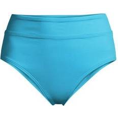 Bikinis Lands' End Women's Tummy Control High Waisted Bikini Swim Bottoms Turquoise Turquoise