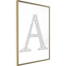 Artgeist Inramad Tavla Capital A 40x60 Guldram Poster