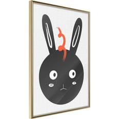 Artgeist Inramad Surprised Bunny 30x45 Poster