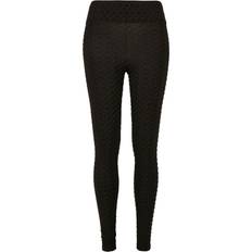 Urban Classics Women's High Waist Honeycomb Leggings - Black