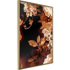 Artgeist Inramad Tavla Flower Decoration Sepia 30x45 Poster