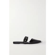 Alexander McQueen Hjemmesko & Sandaler Alexander McQueen Flade Sko Med Spids Tå Og Metal Tåkappe - Sort