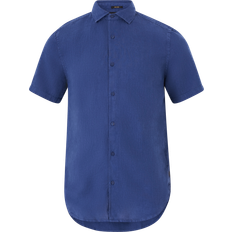 Superdry Herre Skjorter Superdry Studios Casual Linen S/S Shirt Skjorta Twilight Navy