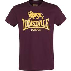 Lonsdale Logo Regular Fit T-Shirt - Vintage Oxblood