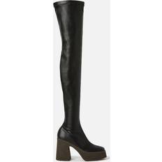 Damen Hohe Stiefel Stella McCartney Overknee-Stiefel aus Lederimitat Schwarz