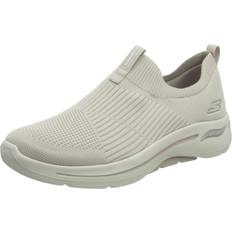 Beige - Vrouw Wandelschoenen Skechers Damen Go Walk Arch Fit Taupe Textilbesatz