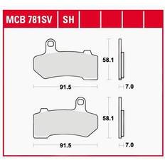 Repuestos de Bicicleta TRW Sinter Street MCB781SV Juego De Pastillas De Freno