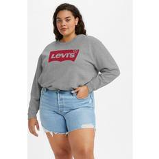 Levi's Plus Graphic Standard Crew Sweatshirt - Grey Heather Cotton
