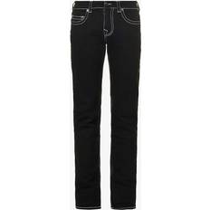 True Religion Mens Rinse Black Rocco Slim-fit Straight-leg Stretch-denim Jeans