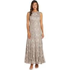 Beige - Women Dresses R&M Richards Women's Mermaid Lace Gown, 10, Lt Beige