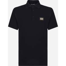 Polos Dolce & Gabbana Cotton Piqué Polo-Shirt Men Blue