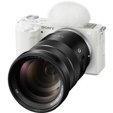 Sony zve10 lens Sony ZV-E10 Mirrorless APS-C Vlog Camera 18-105mm F4 G OSS Lens White Bundle