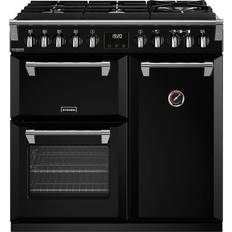 90cm - Knobs Gas Cookers Stoves Richmond Deluxe ST DX RICH D900DF GTG Black