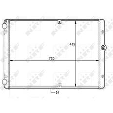 NRF Radiator 59088 Aluminium 720 416 34 Mekanisk Fuget Køleripper