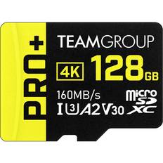 Team 128GB PRO microSDXC UHS-I/U3 Class 10 Memory Card with Adapter, compatible with Nintendo-Switch, Steam Deck, and ROG Ally, Speed Up to