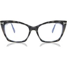 Briller & Læsebriller Tom Ford FT5709-B Blue-Light Block 056 54 Briller Kvinder Tortoiseshell 54mm
